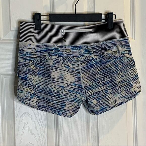 Lululemon Speed Short *4-way Stretch Blurry Belle Multi/Tink Stripe Size 6 - Picture 10 of 10
